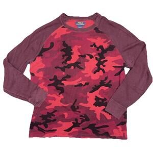 Polo Ralph Lauren Thermal Shirt Men’s XL Red Camo Cotton goth alternative